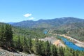 View down from the Shasta Dam, California, USA Royalty Free Stock Photo